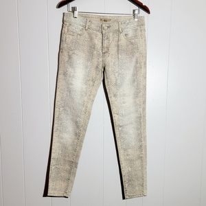 4/$20 Romeo & Juliet Couture Neutral Animal Print Midrise Skinny Jeans Size 27